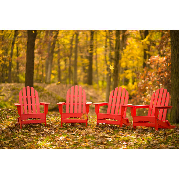 Three Posts™ Hartington 12 Piece Plastic/Resin Folding Adirondack Chair